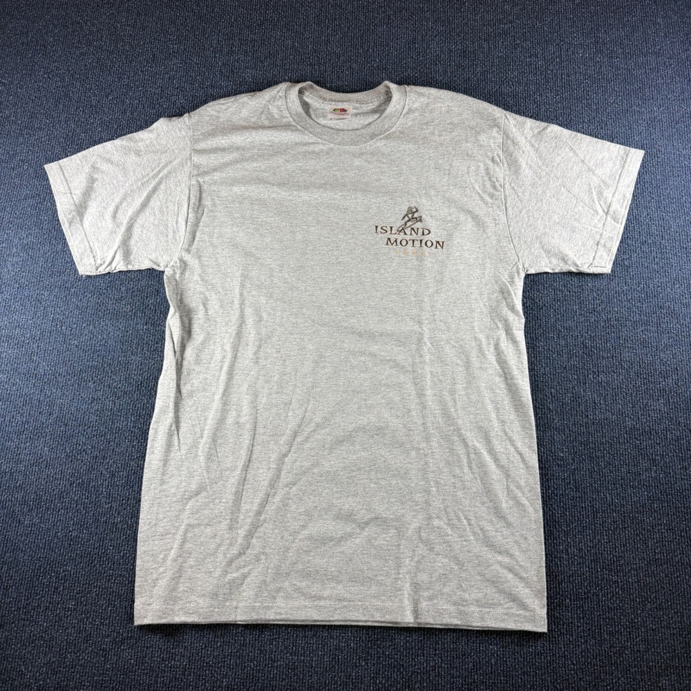 Island Motion Hawaii North Shore Kauai Graphic T-Shirt Gray Mens Medium M